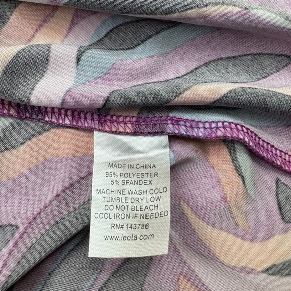 Leota Finnley Colorful Purple Faux Wrap Dress - Picture 8 of 11